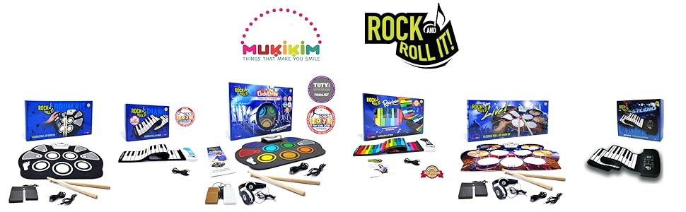 rock and roll it portable flexible electric silicone drum piano drum percussion bongo xylophone pad