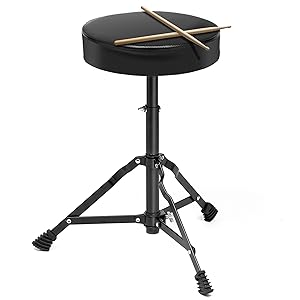 Gammon Drum Set Throne, Adjustable Stool, Padded Drum Throne