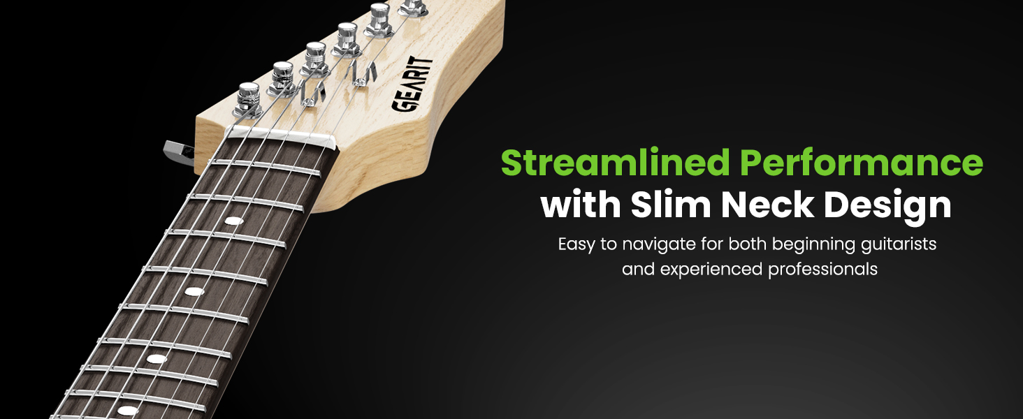 streamlined performance with slim neck design gearit electric guitar starter set